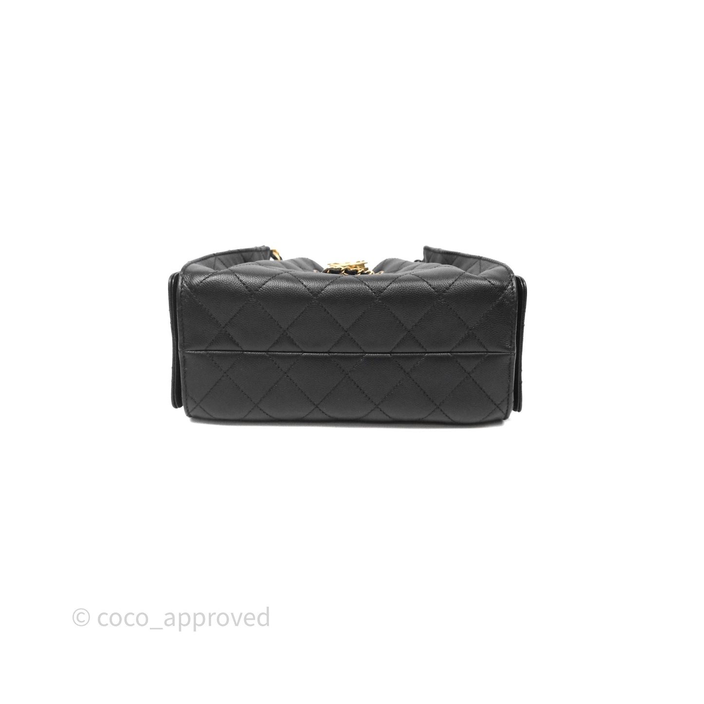Chanel 25 Mini Black Caviar Aged Gold Hardware