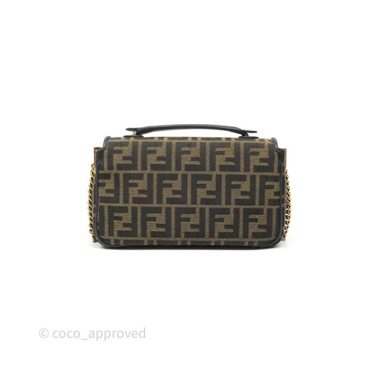 Fendi Baguette Chain Midi Bag Zucca Canvas