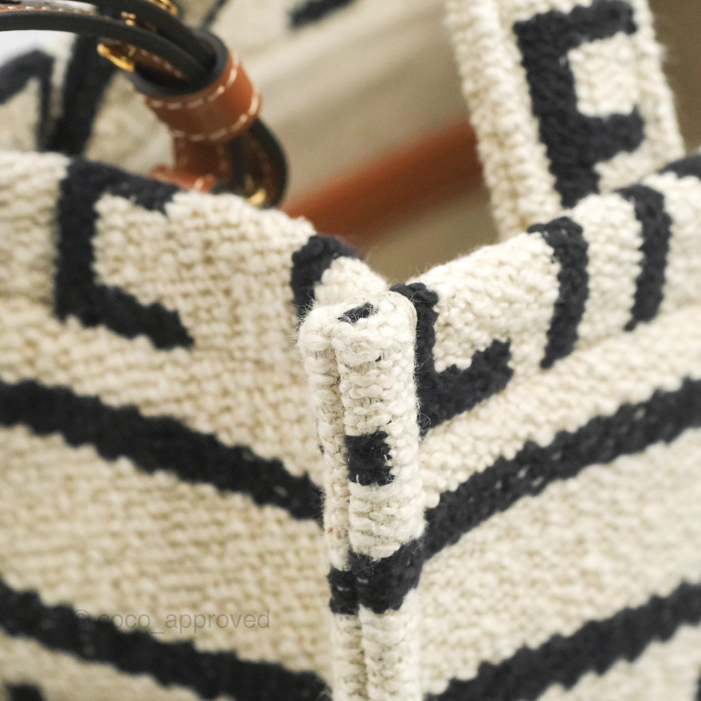 Celine Small Cabas Thais Textile with Celine All-Over White