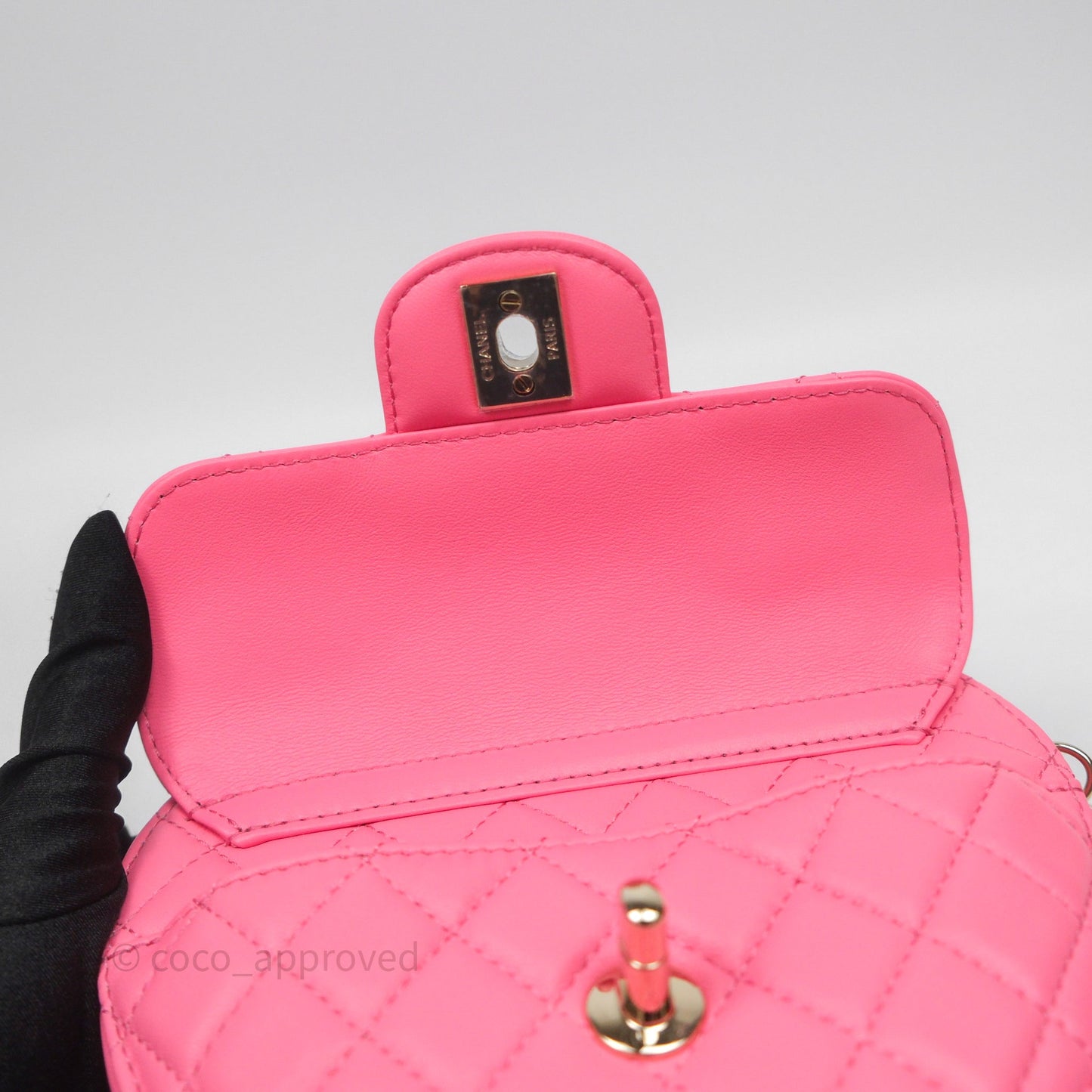Chanel Large Heart Bag Pink Lambskin Gold Hardware