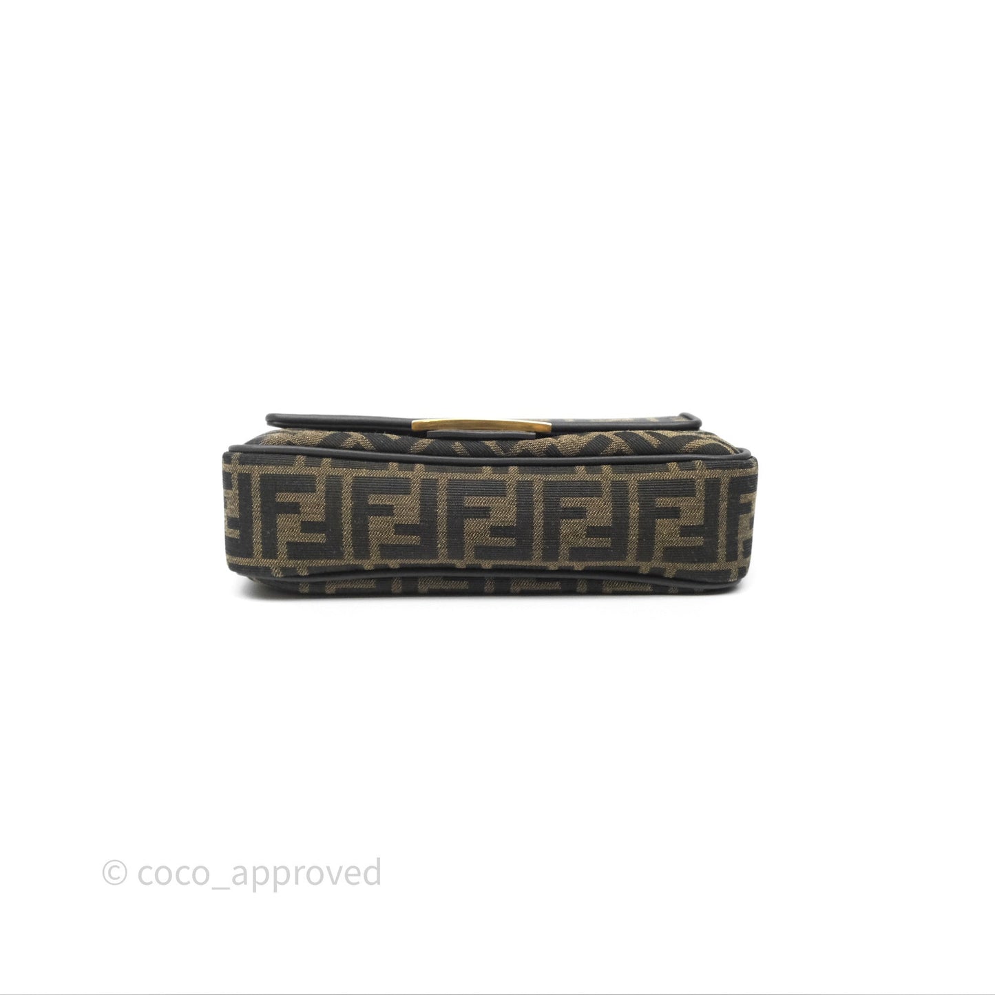 Fendi Baguette Chain Midi Bag Zucca Canvas