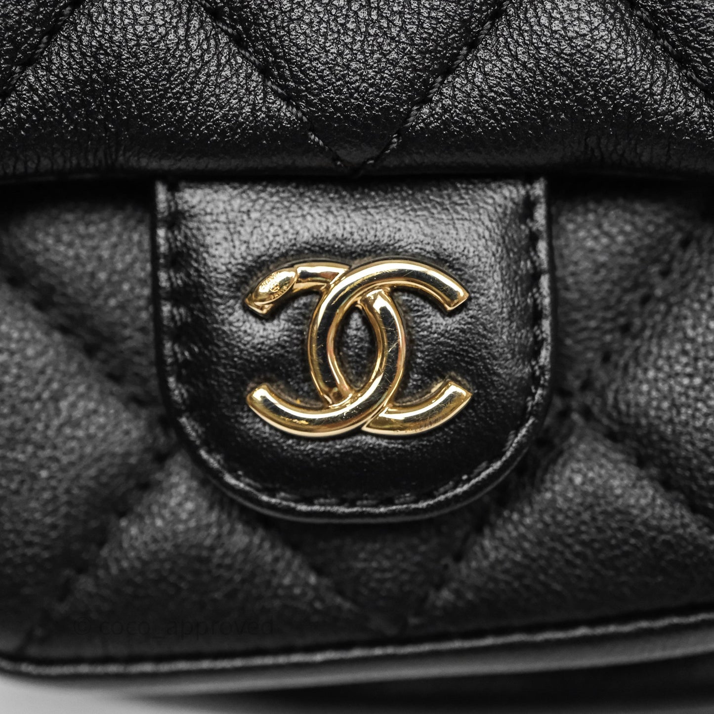 Chanel Duma Backpack Medium Black Calfskin Gold Hardware