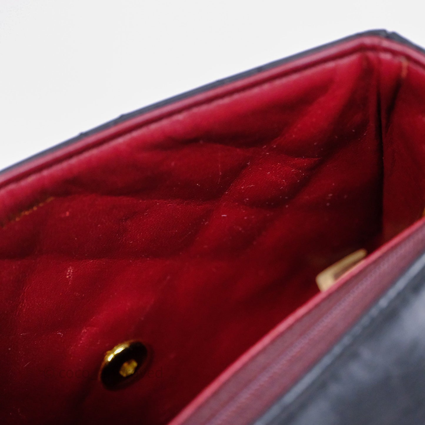 Chanel Vintage Square Flap Bag Black Lambskin 24K Gold Hardware