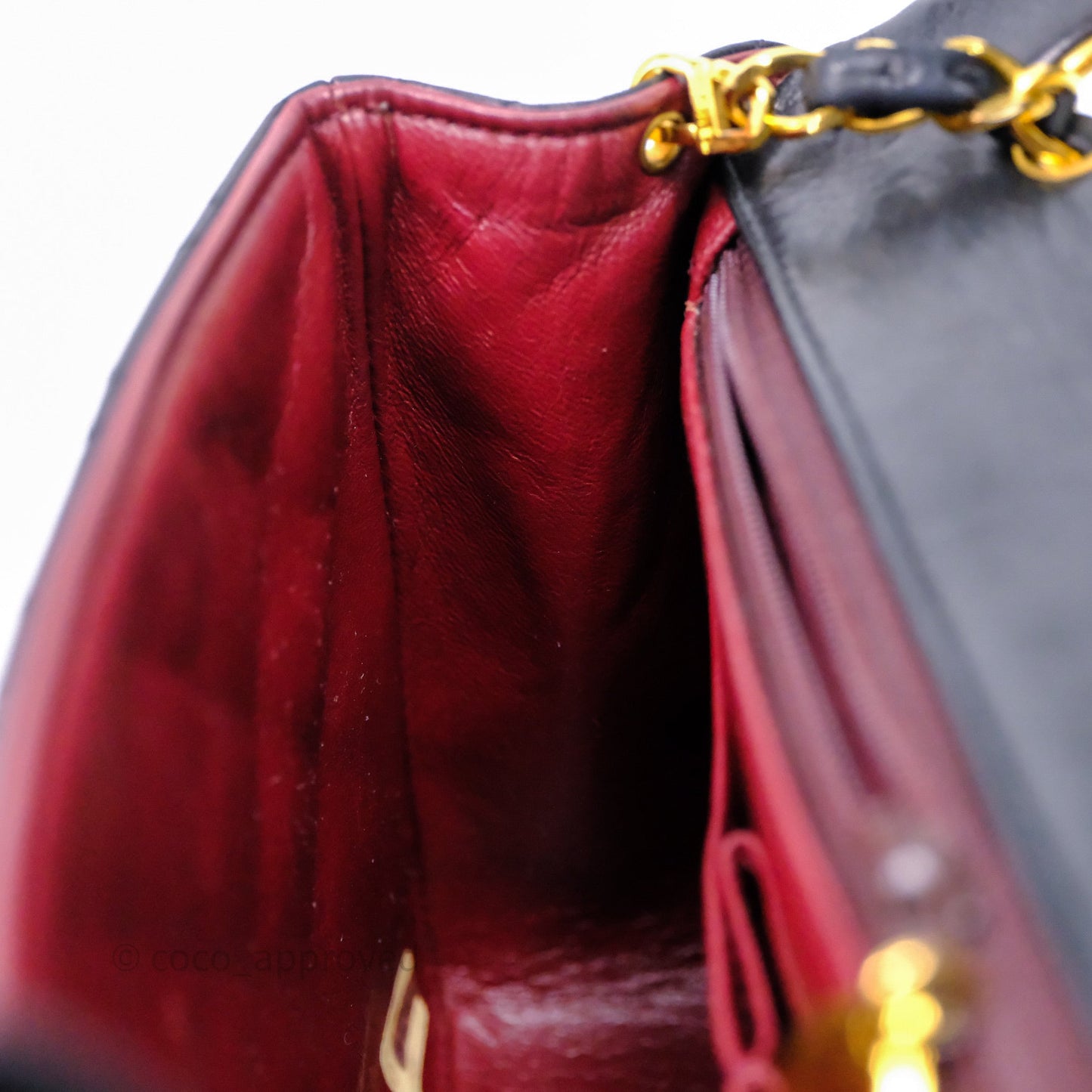 Chanel Vintage Square Flap Bag Black Lambskin 24K Gold Hardware
