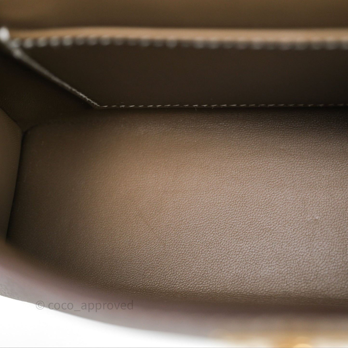 Hermès Mini Kelly II Etoupe Epsom Gold Hardware