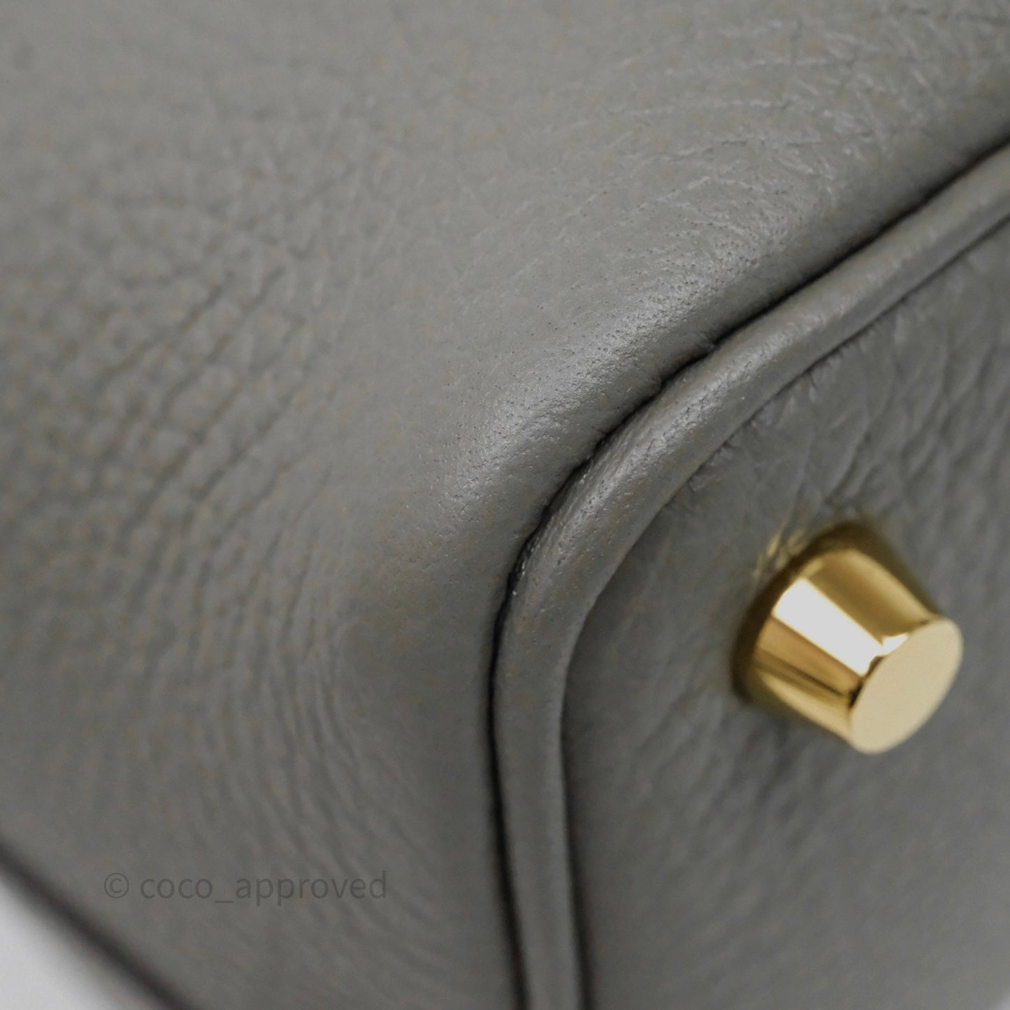 Hermès Picotin 18 Gris Meyer 0L Clemence Gold Hardware