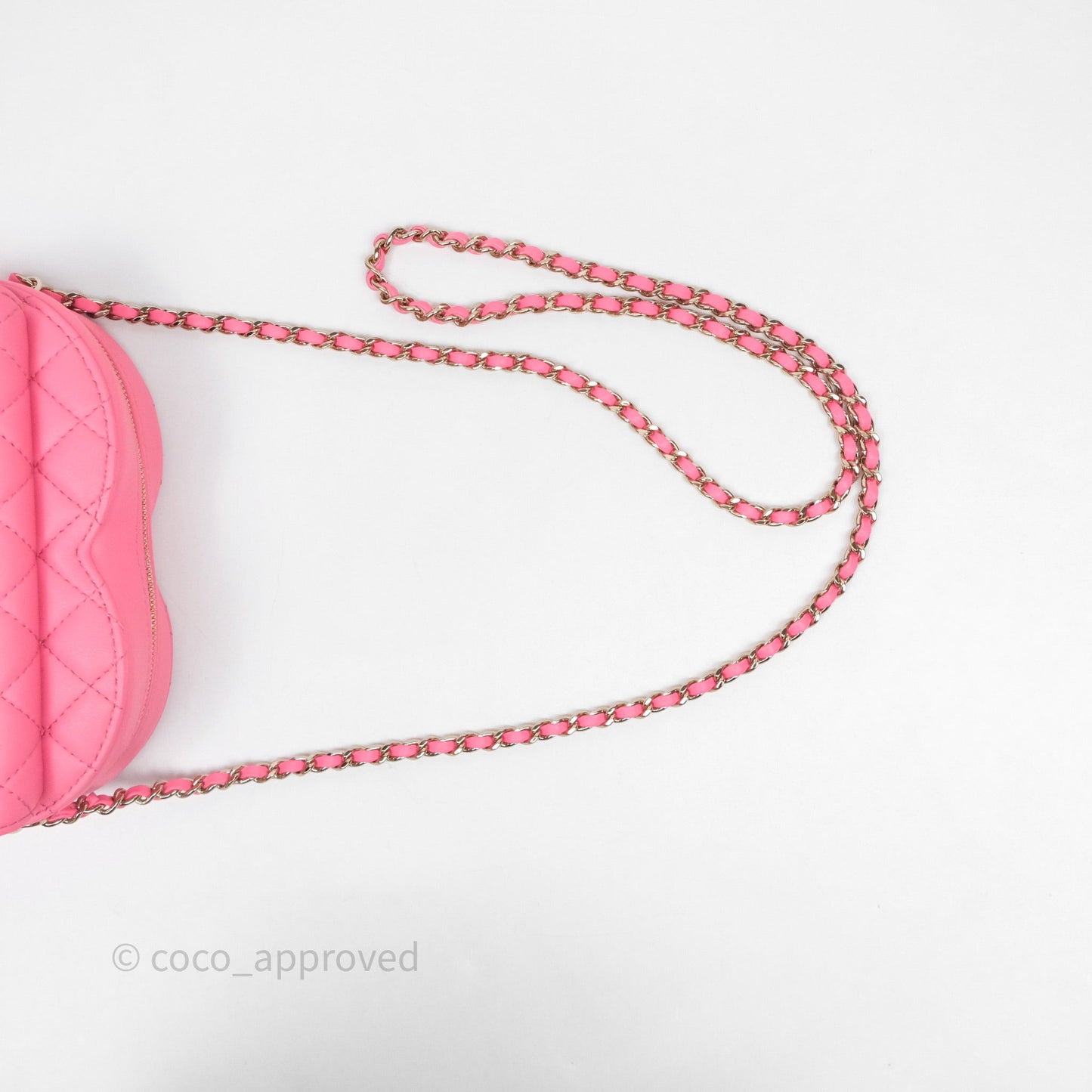 Chanel Large Heart Bag Pink Lambskin Gold Hardware