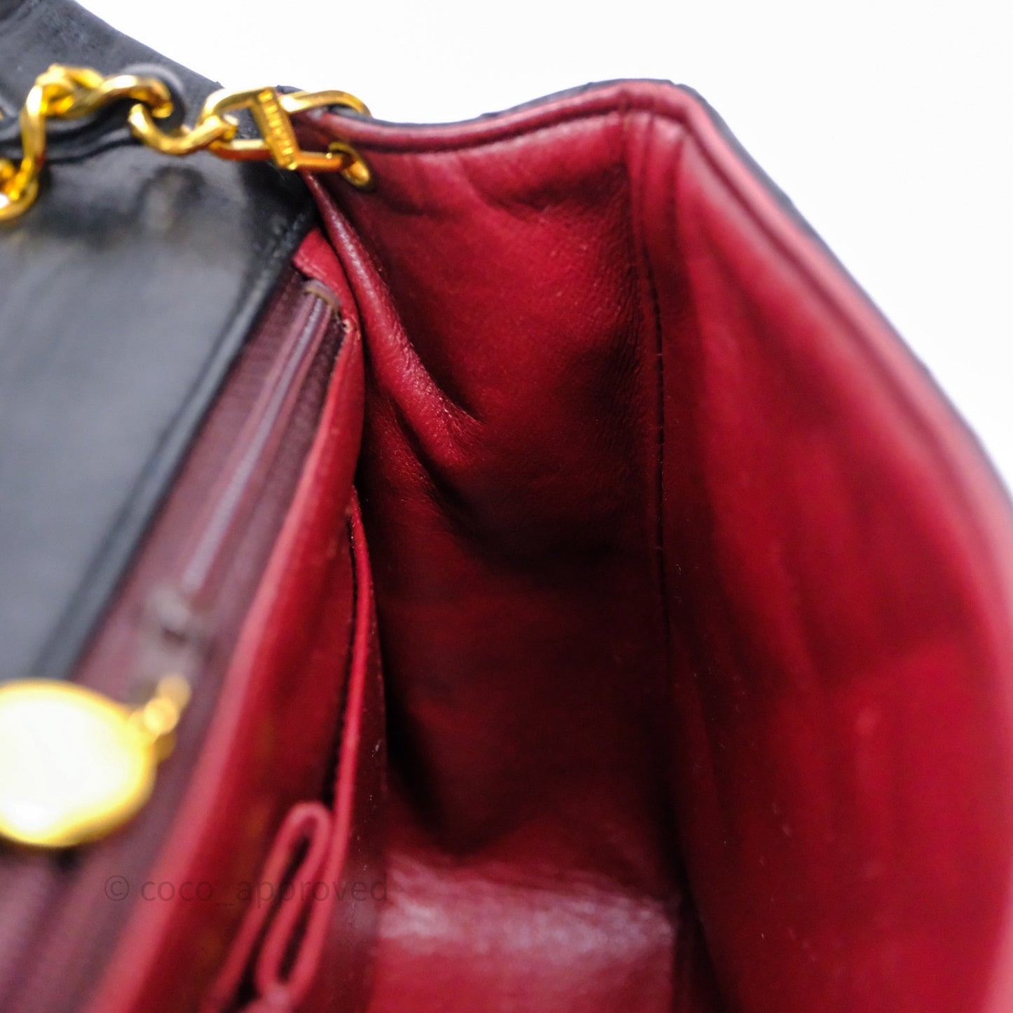 Chanel Vintage Square Flap Bag Black Lambskin 24K Gold Hardware