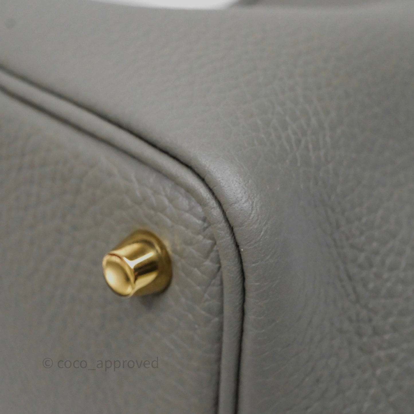 Hermès Picotin 18 Gris Meyer 0L Clemence Gold Hardware