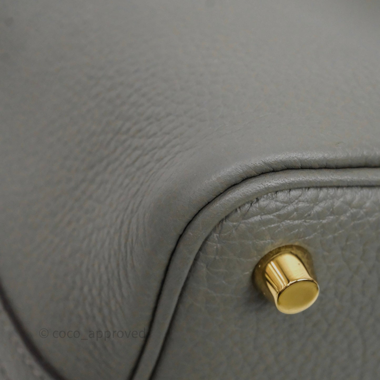 Hermès Picotin 18 Gris Meyer 0L Clemence Gold Hardware