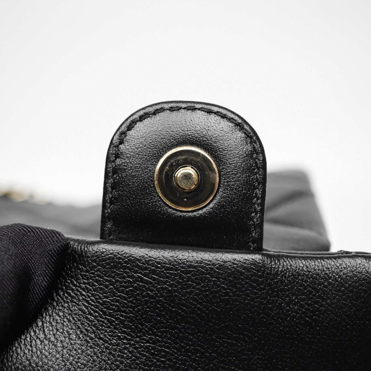 Chanel Duma Backpack Medium Black Calfskin Gold Hardware