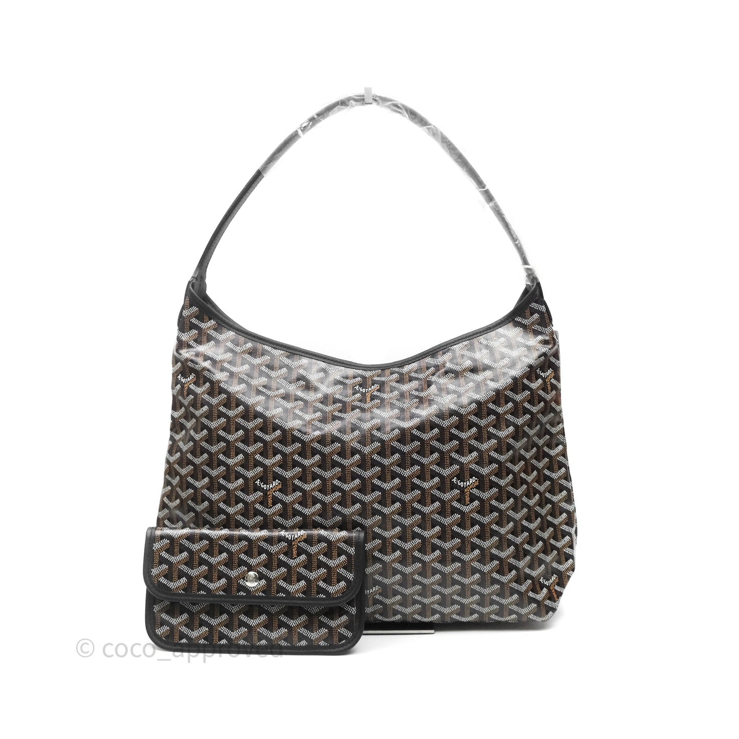 Goyard Bohème Hobo Bag Black Goyardine Canvas