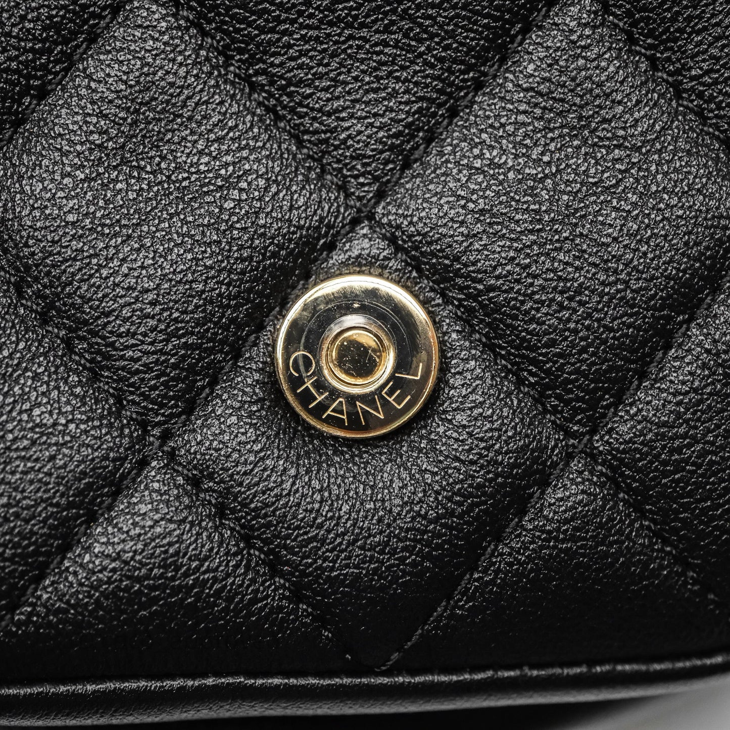 Chanel Duma Backpack Medium Black Calfskin Gold Hardware