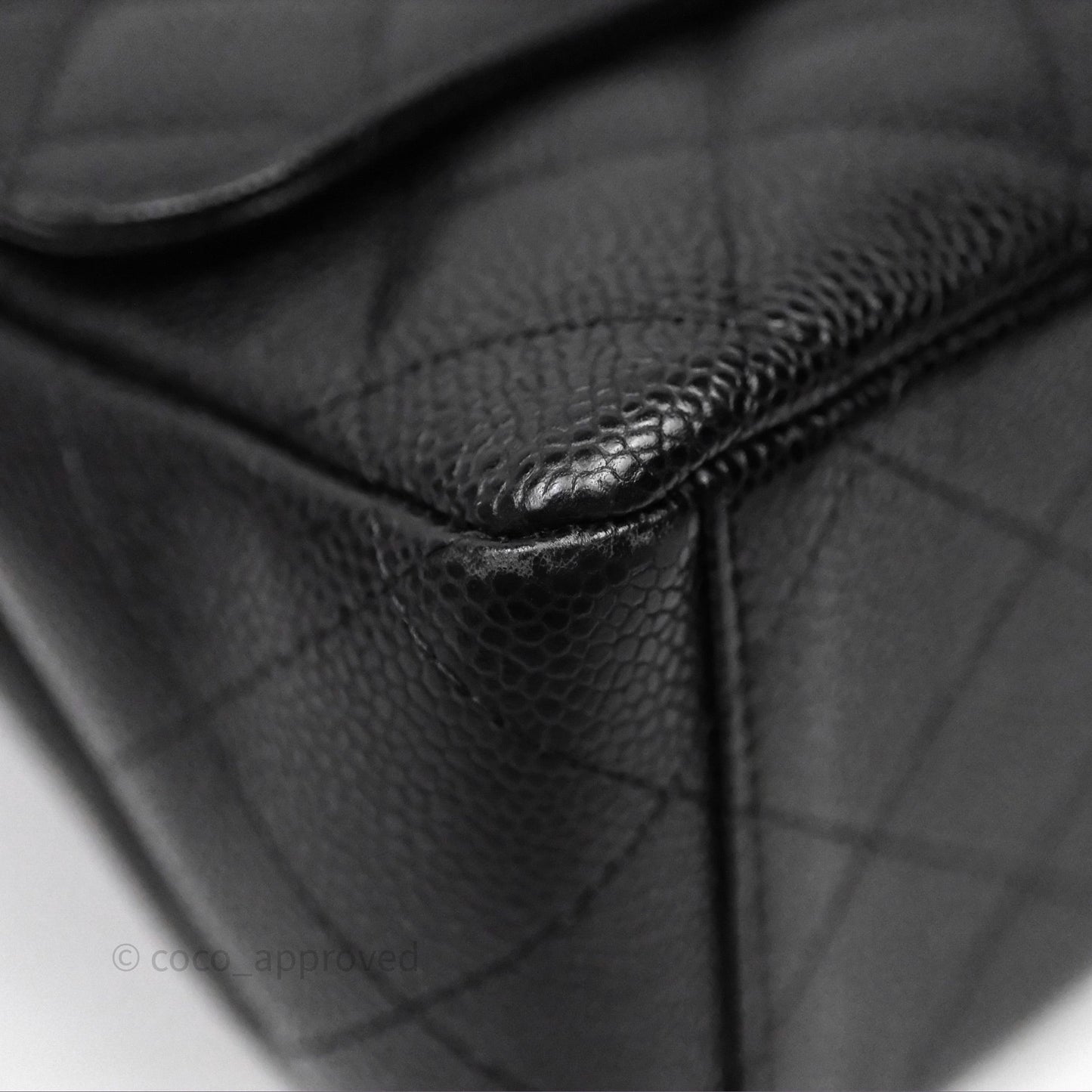 Chanel Quilted Maxi Double Flap Black Caviar Silver Hardware