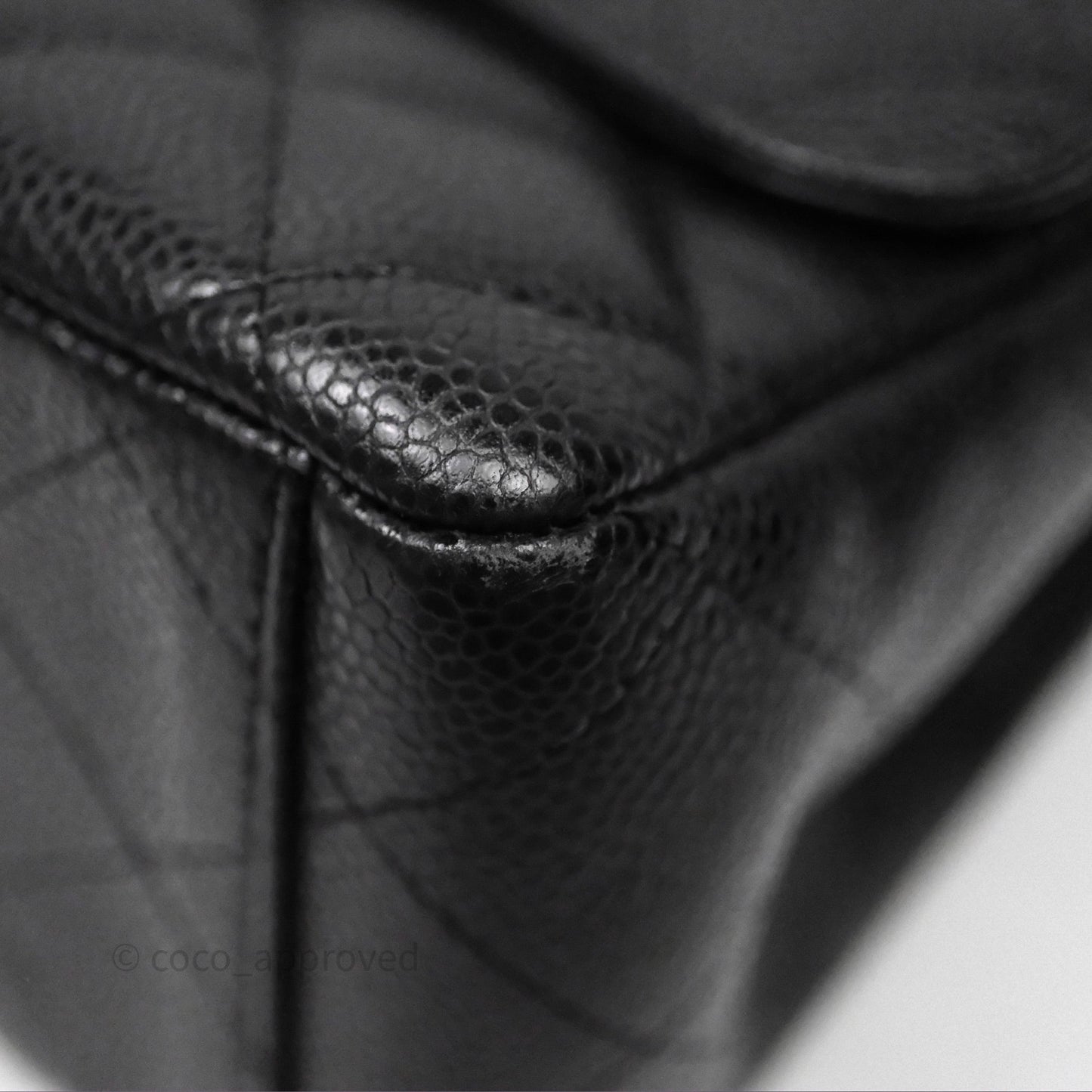 Chanel Quilted Maxi Double Flap Black Caviar Silver Hardware