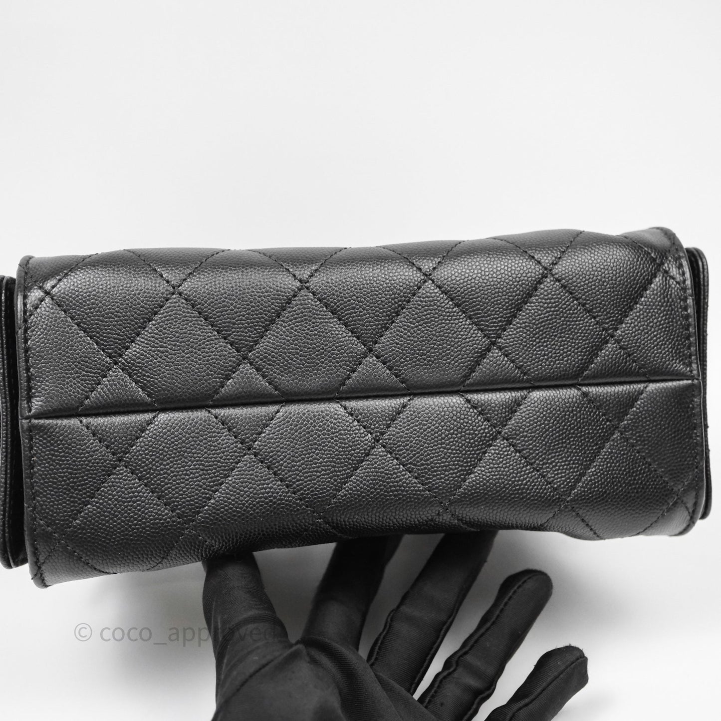 Chanel 25 Mini Black Caviar Aged Gold Hardware