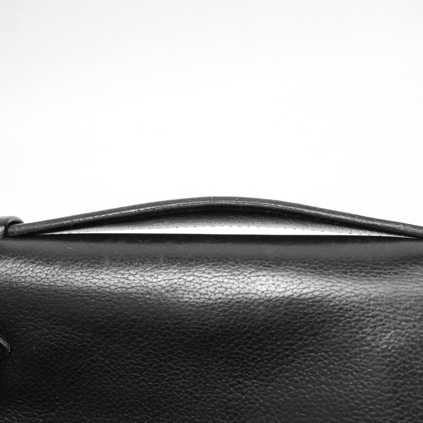 Hermès Kelly Pochette Clutch Black Swift Palladium Hardware