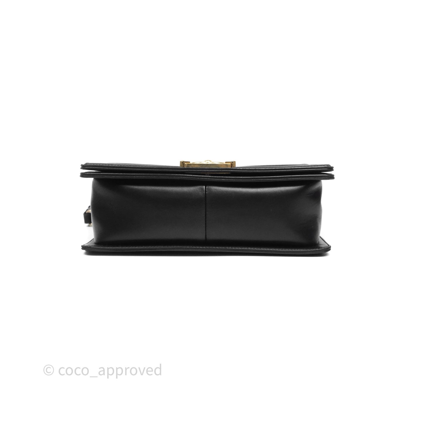 Chanel Medium Boy Quilted Black Lambskin Aged Gold Hardware