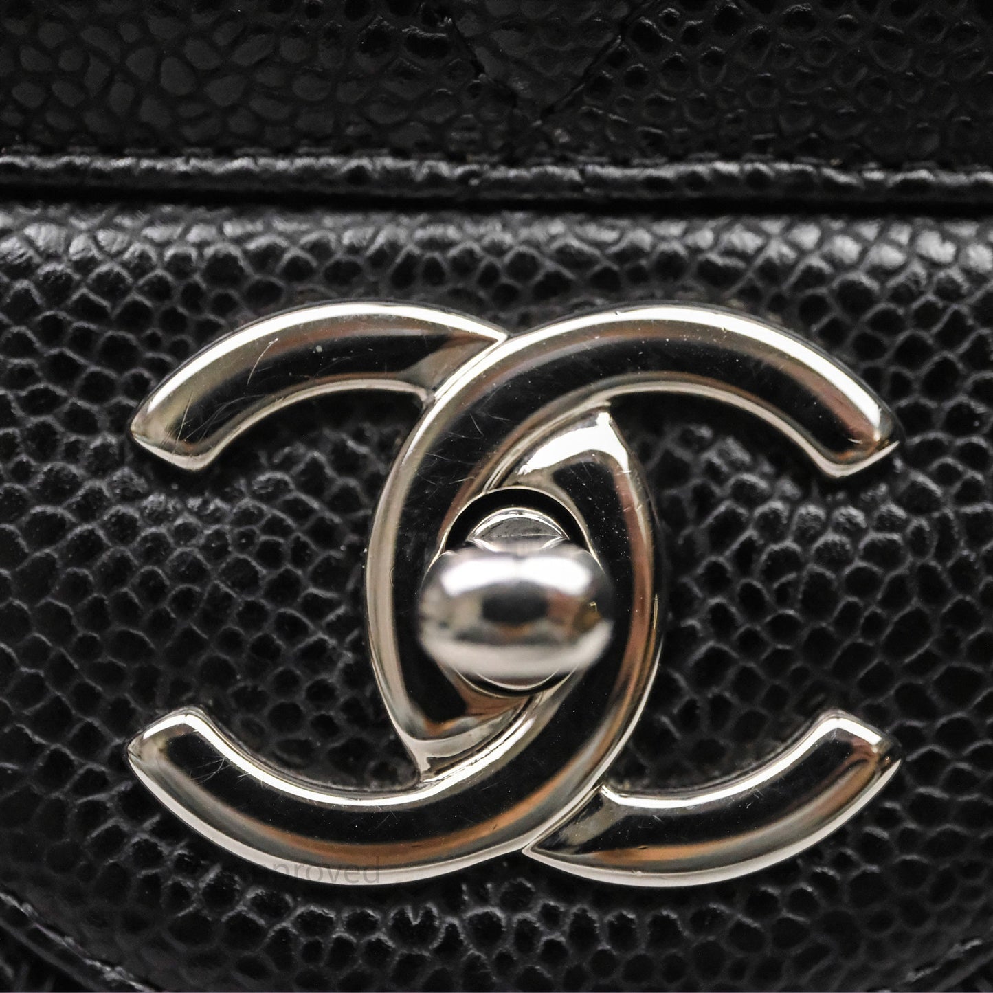 Chanel Quilted Maxi Double Flap Black Caviar Silver Hardware