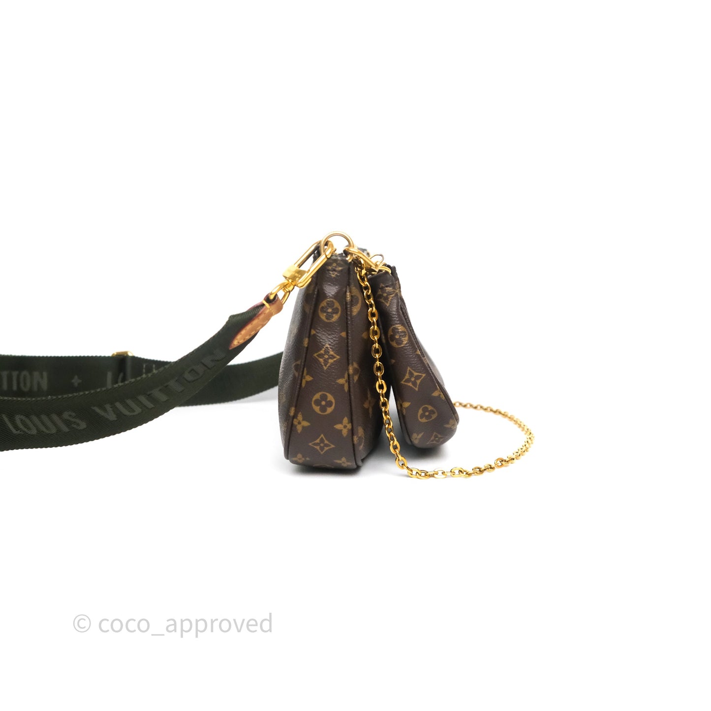 Louis Vuitton Multi Pochette Accessories Khaki Monogram Canvas