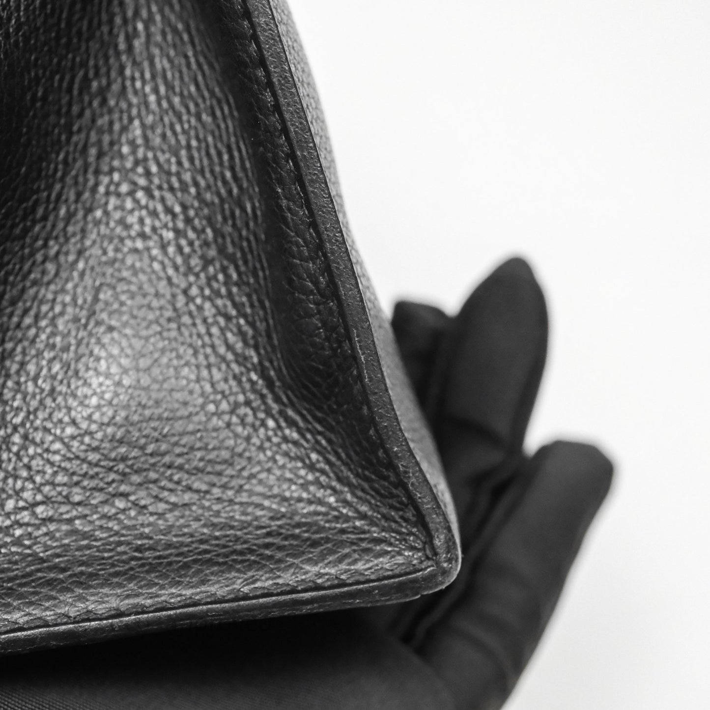 Hermès Kelly Pochette Clutch Black Swift Palladium Hardware