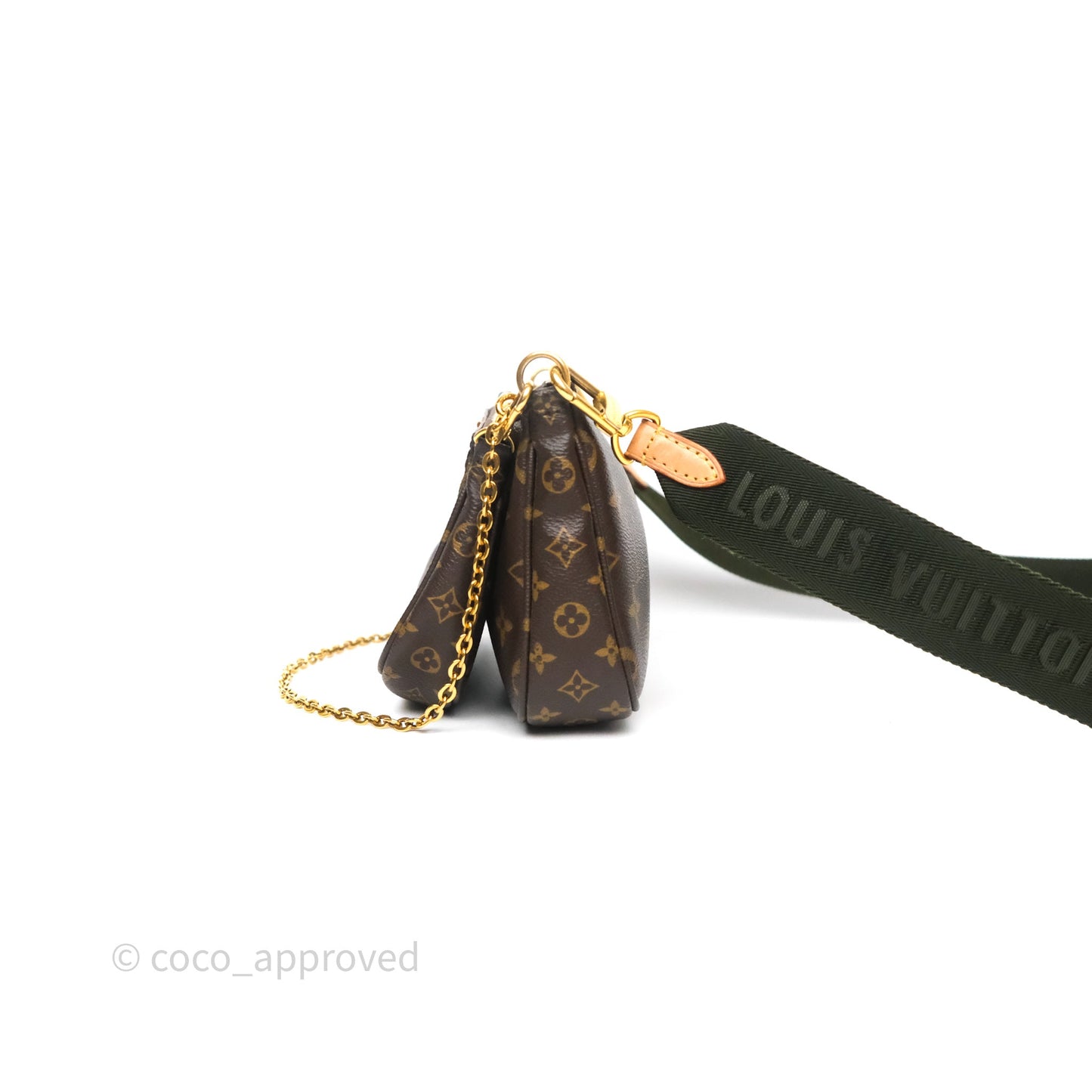 Louis Vuitton Multi Pochette Accessories Khaki Monogram Canvas