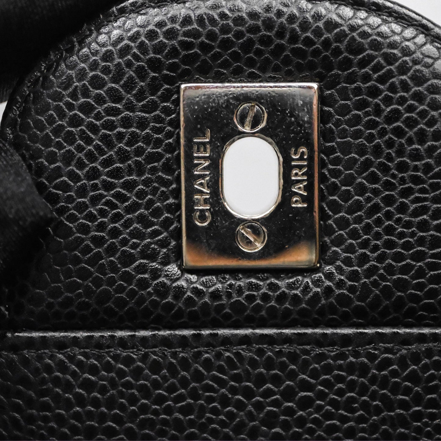 Chanel Quilted Maxi Double Flap Black Caviar Silver Hardware