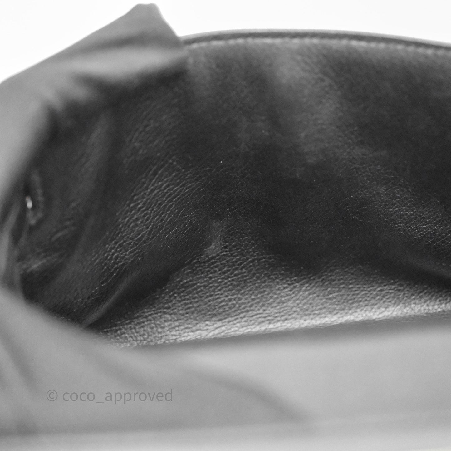 Hermès Kelly Pochette Clutch Black Swift Palladium Hardware