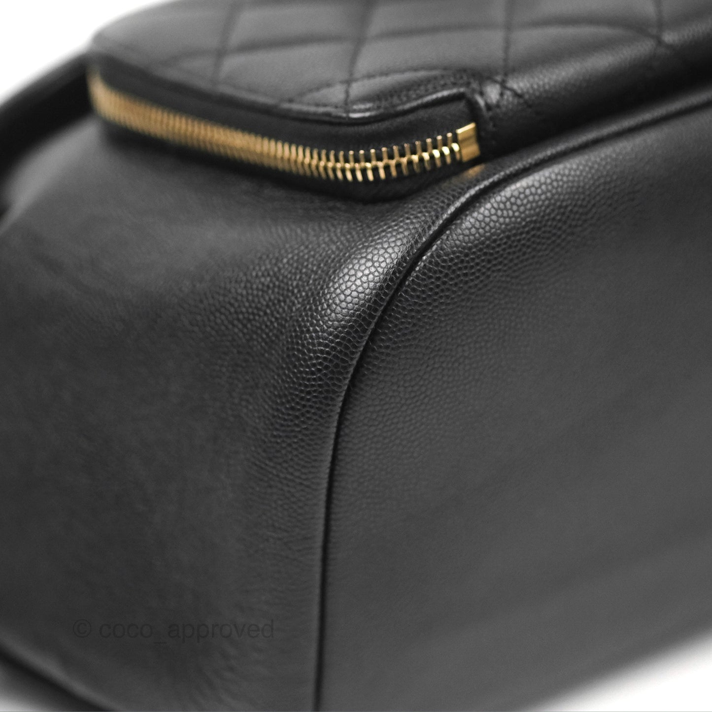 Chanel Quilted Business Affinity Backpack Black Caviar Gold Hardware