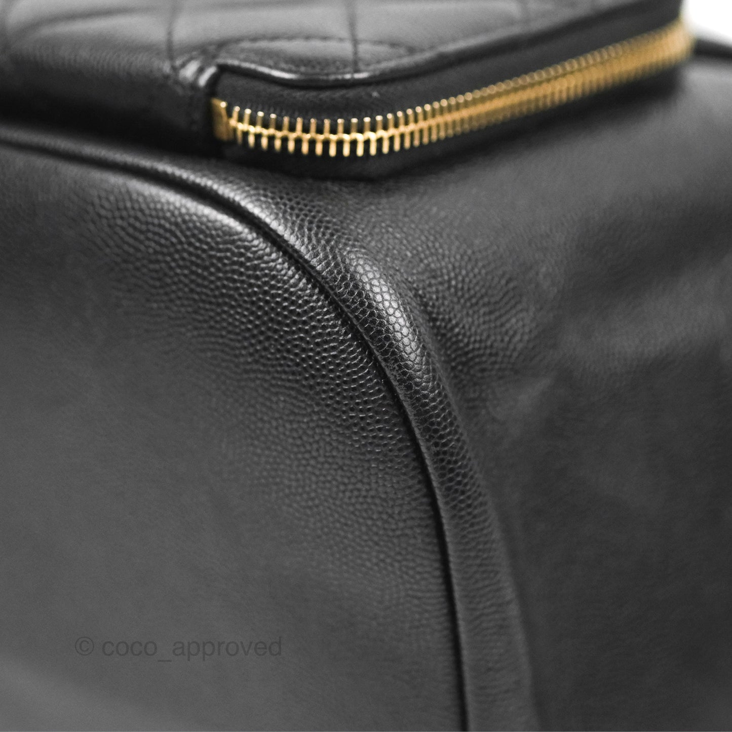 Chanel Quilted Business Affinity Backpack Black Caviar Gold Hardware