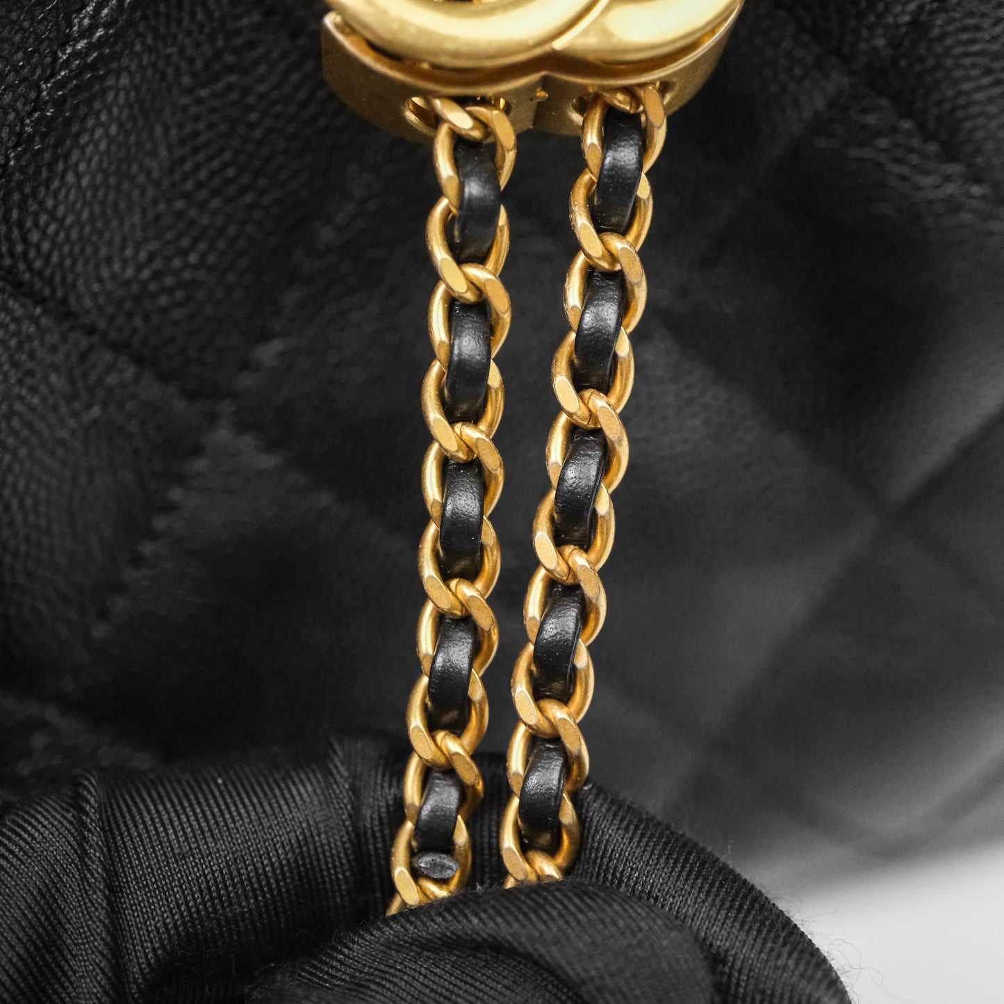 Chanel 25 Mini Black Caviar Aged Gold Hardware