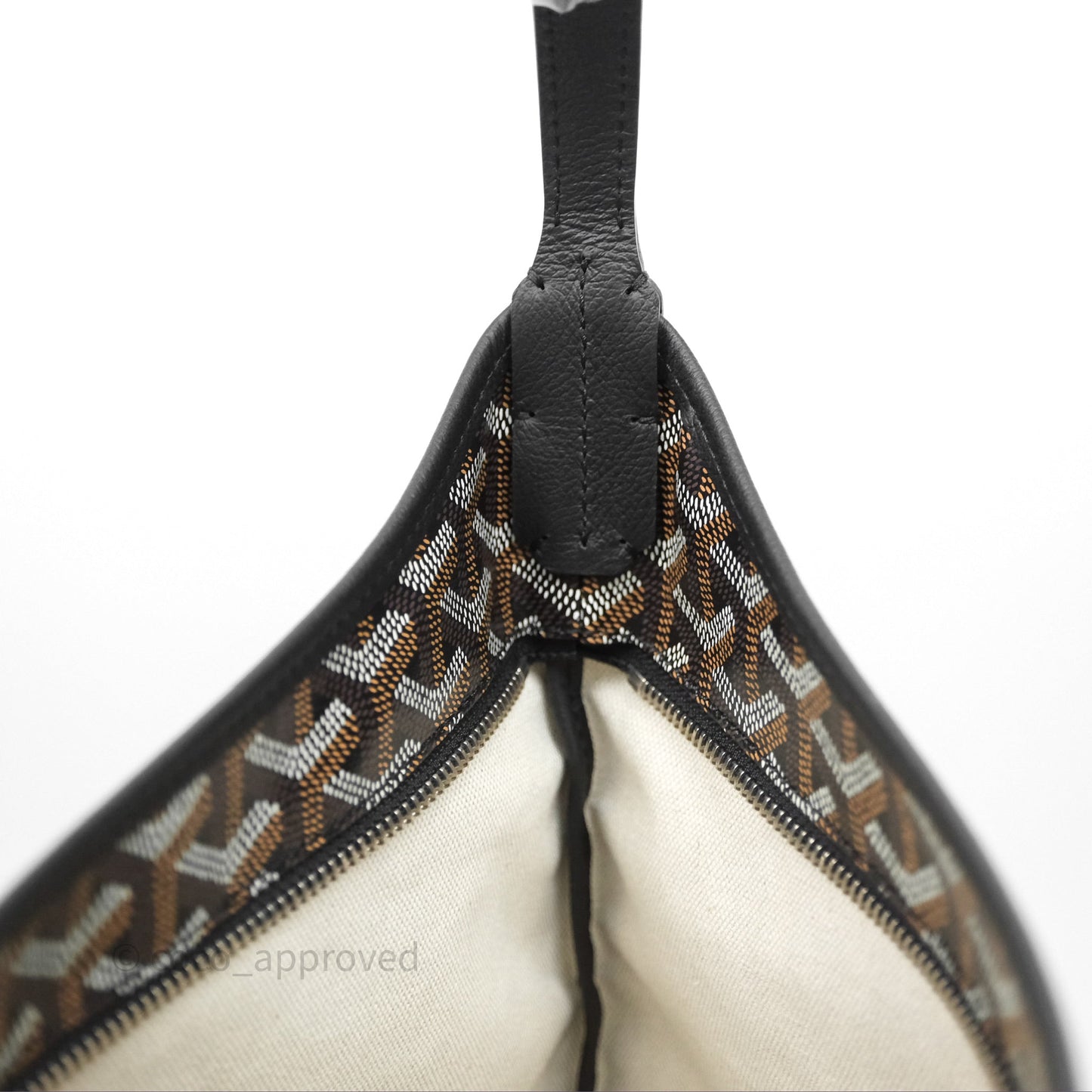 Goyard Bohème Hobo Bag Black Goyardine Canvas