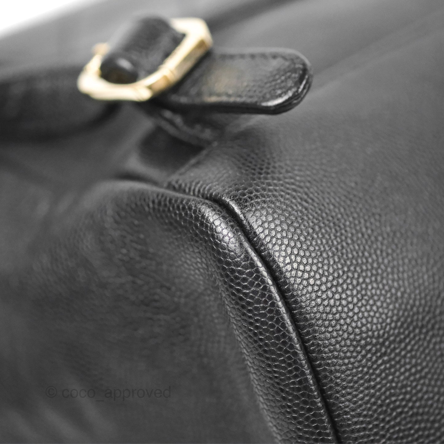 Chanel Quilted Business Affinity Backpack Black Caviar Gold Hardware