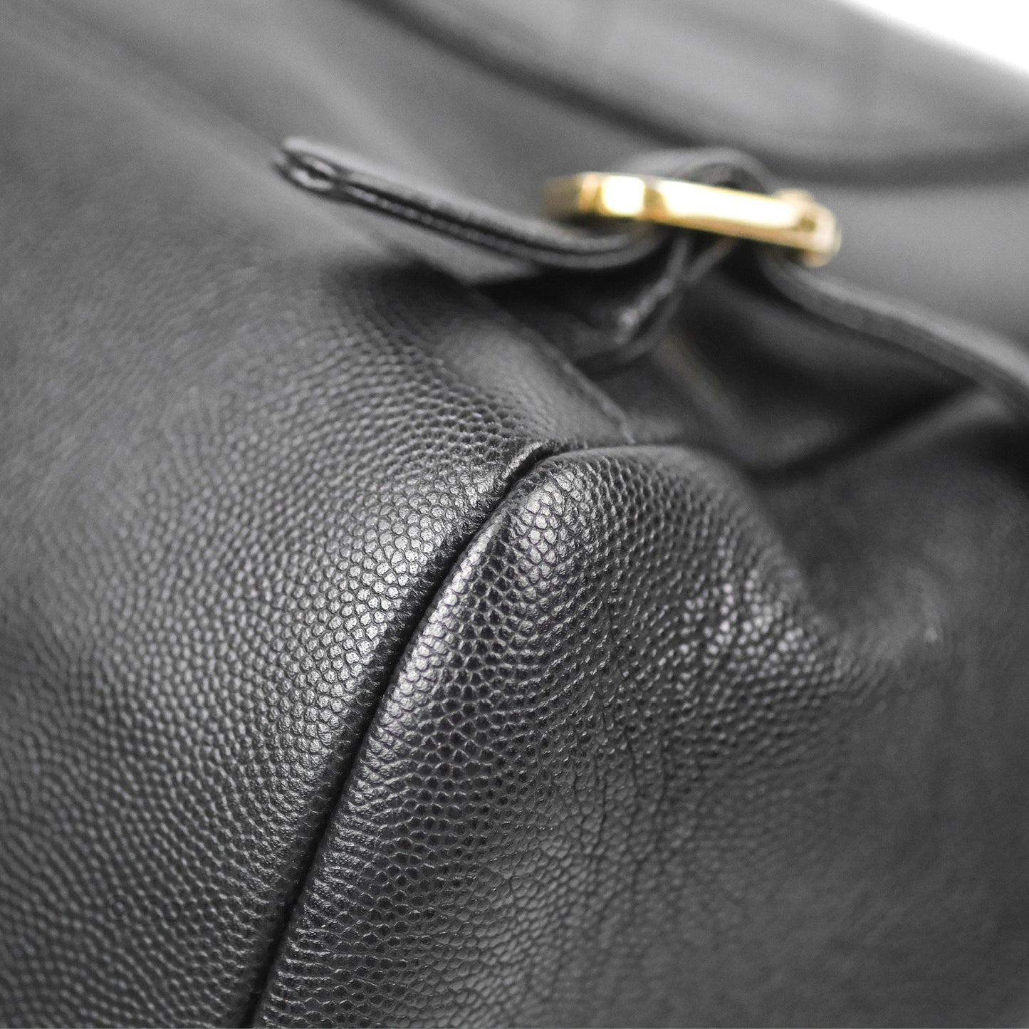 Chanel Quilted Business Affinity Backpack Black Caviar Gold Hardware