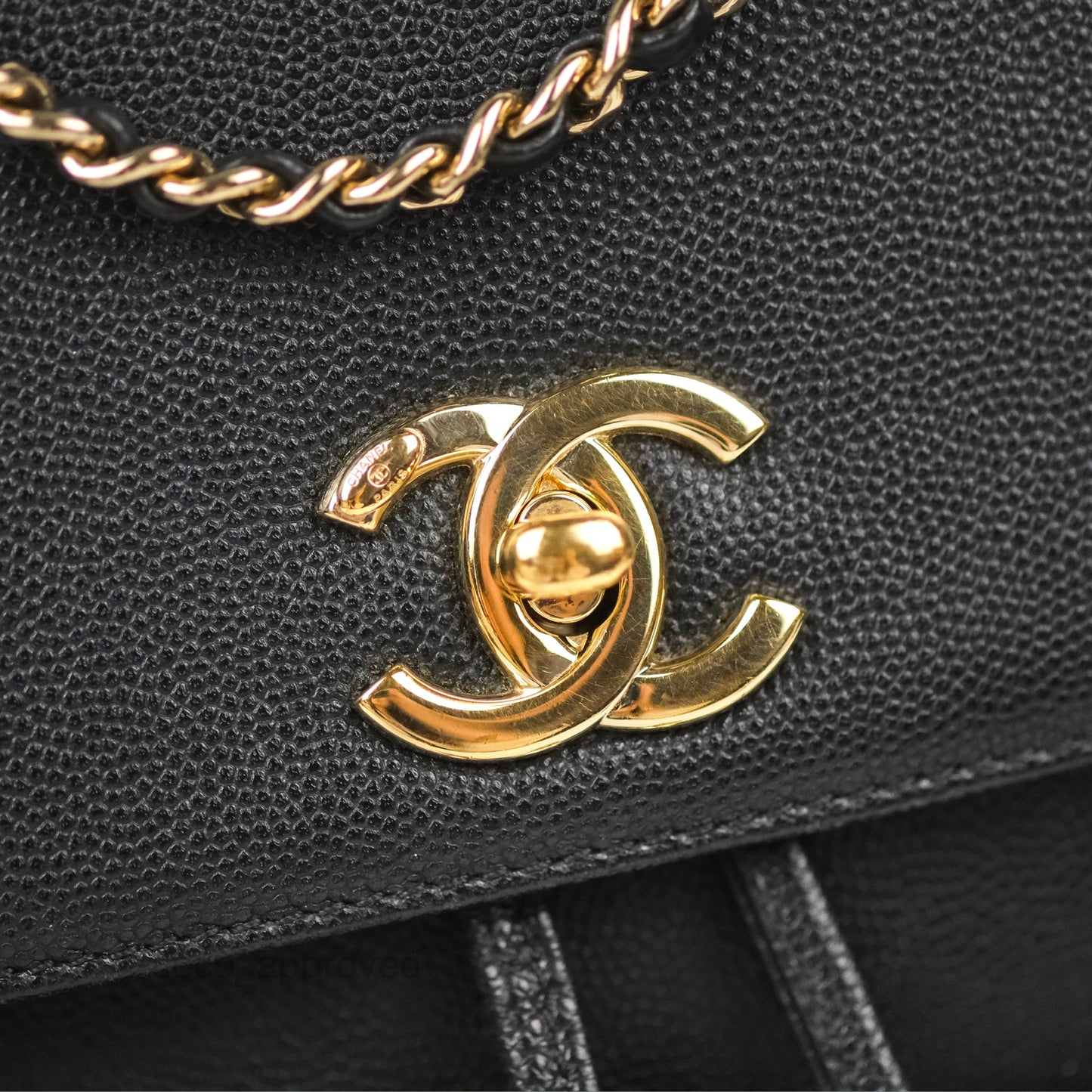 Chanel Quilted Business Affinity Backpack Black Caviar Gold Hardware