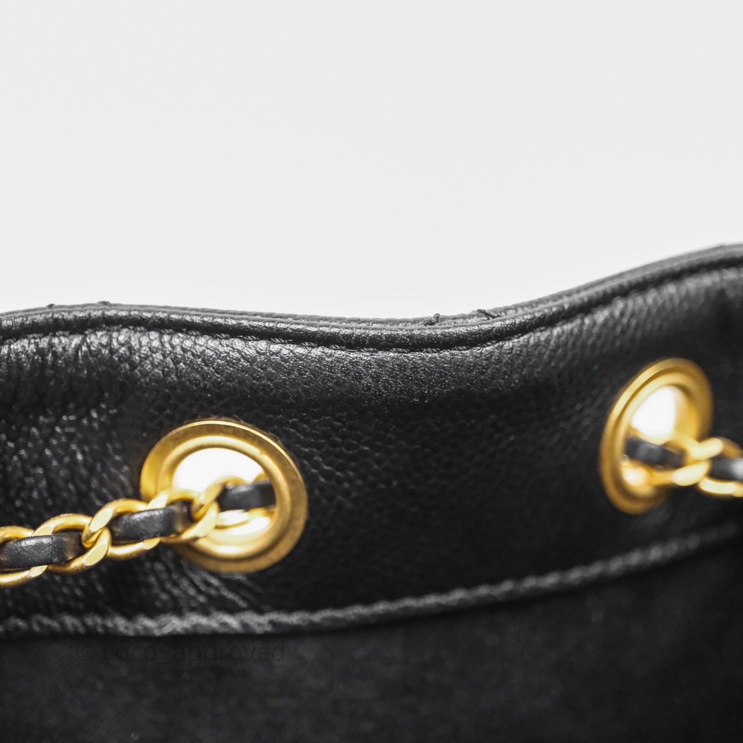 Chanel 25 Mini Black Caviar Aged Gold Hardware