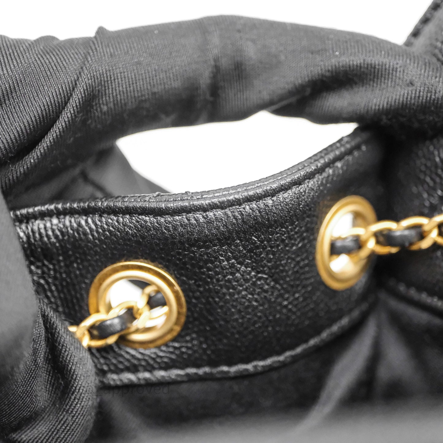 Chanel 25 Mini Black Caviar Aged Gold Hardware