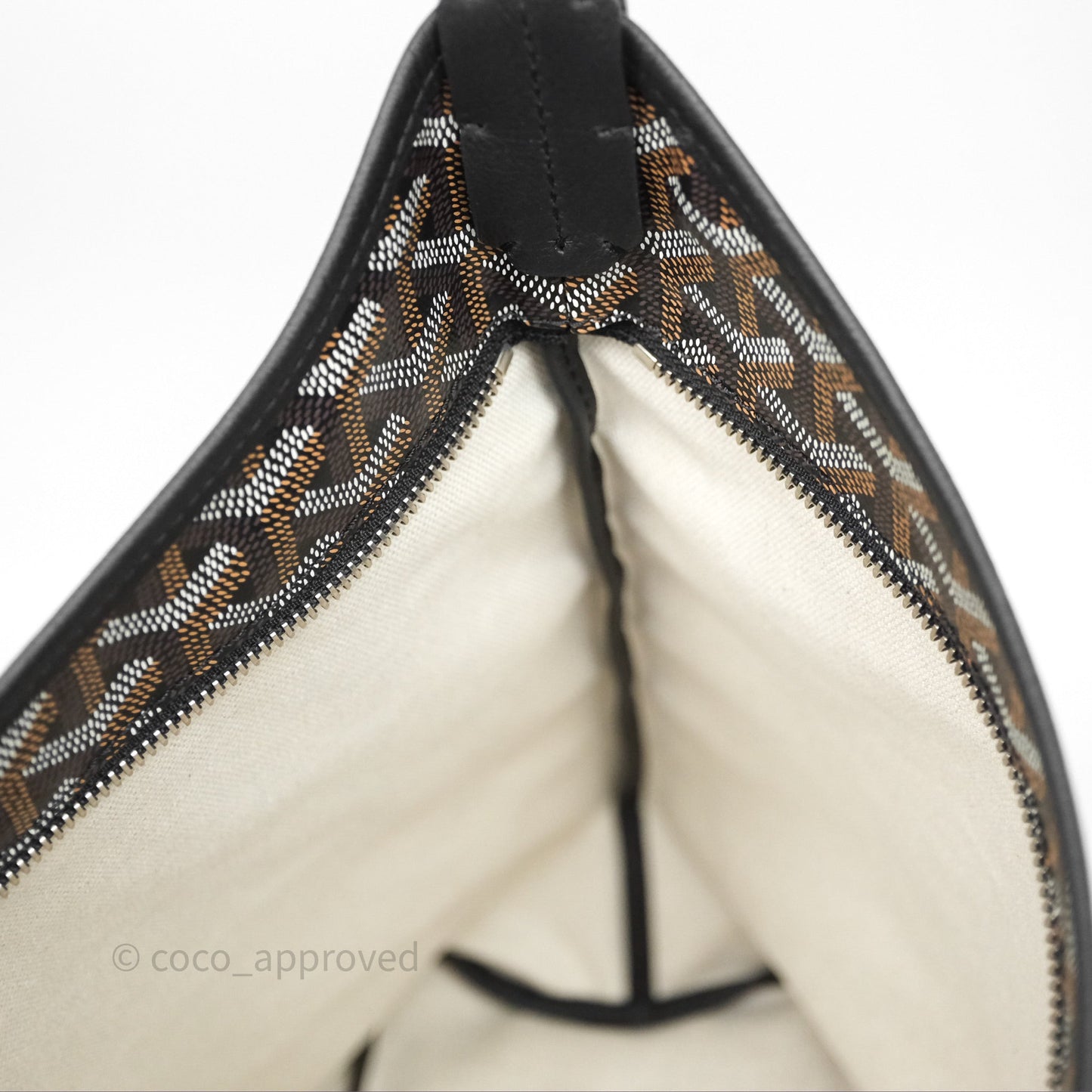 Goyard Bohème Hobo Bag Black Goyardine Canvas