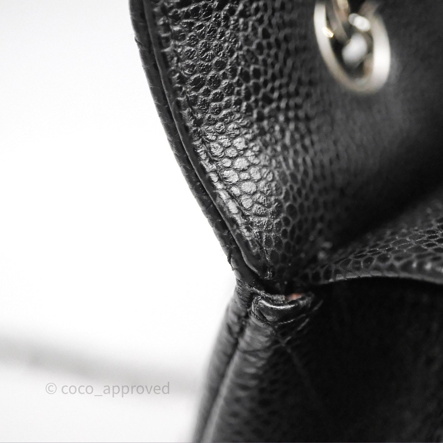 Chanel Quilted Maxi Double Flap Black Caviar Silver Hardware
