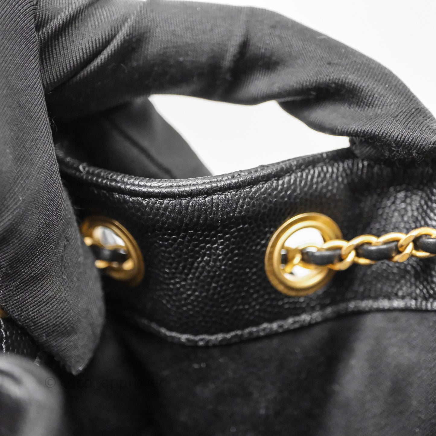 Chanel 25 Mini Black Caviar Aged Gold Hardware