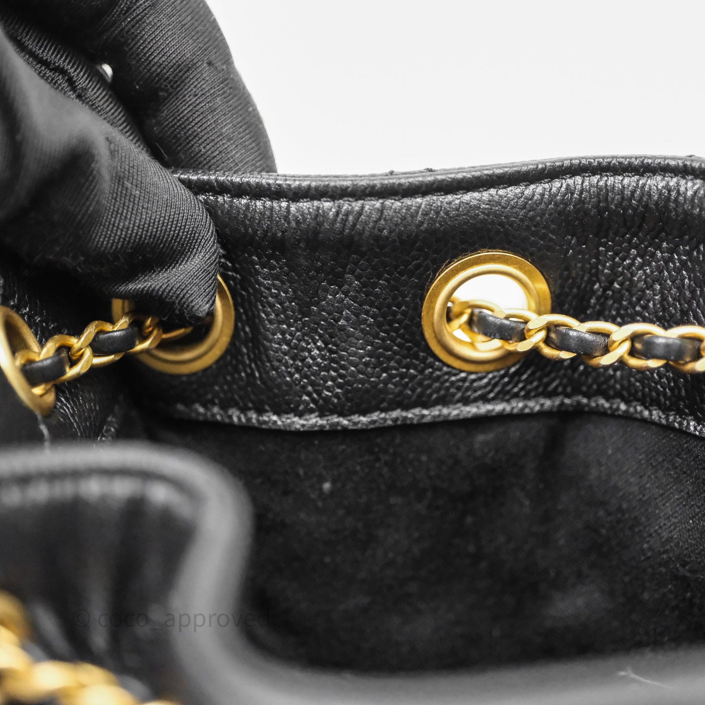 Chanel 25 Mini Black Caviar Aged Gold Hardware