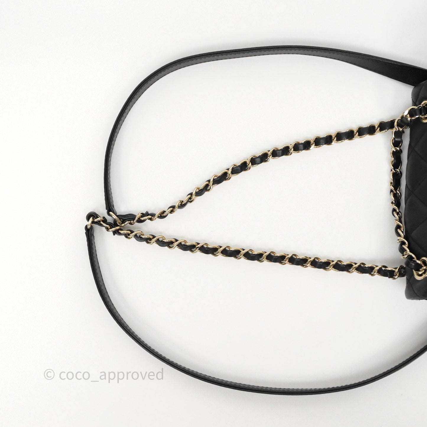Chanel Duma Backpack Medium Black Calfskin Gold Hardware