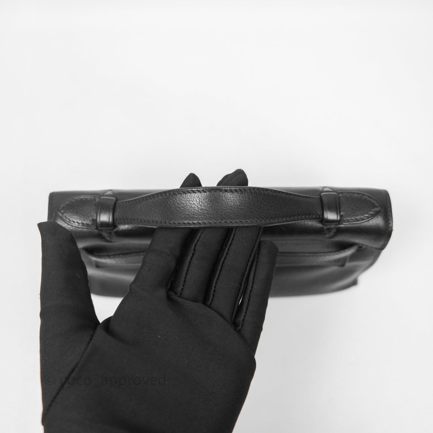 Hermès Kelly Pochette Clutch Black Swift Palladium Hardware