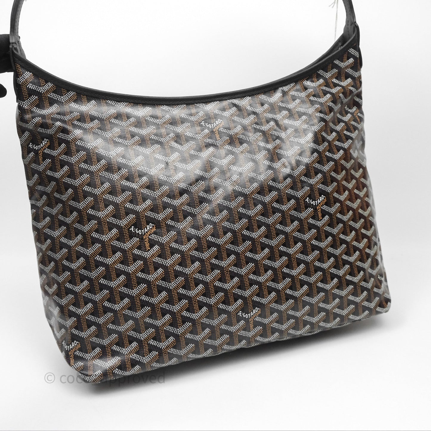 Goyard Bohème Hobo Bag Black Goyardine Canvas