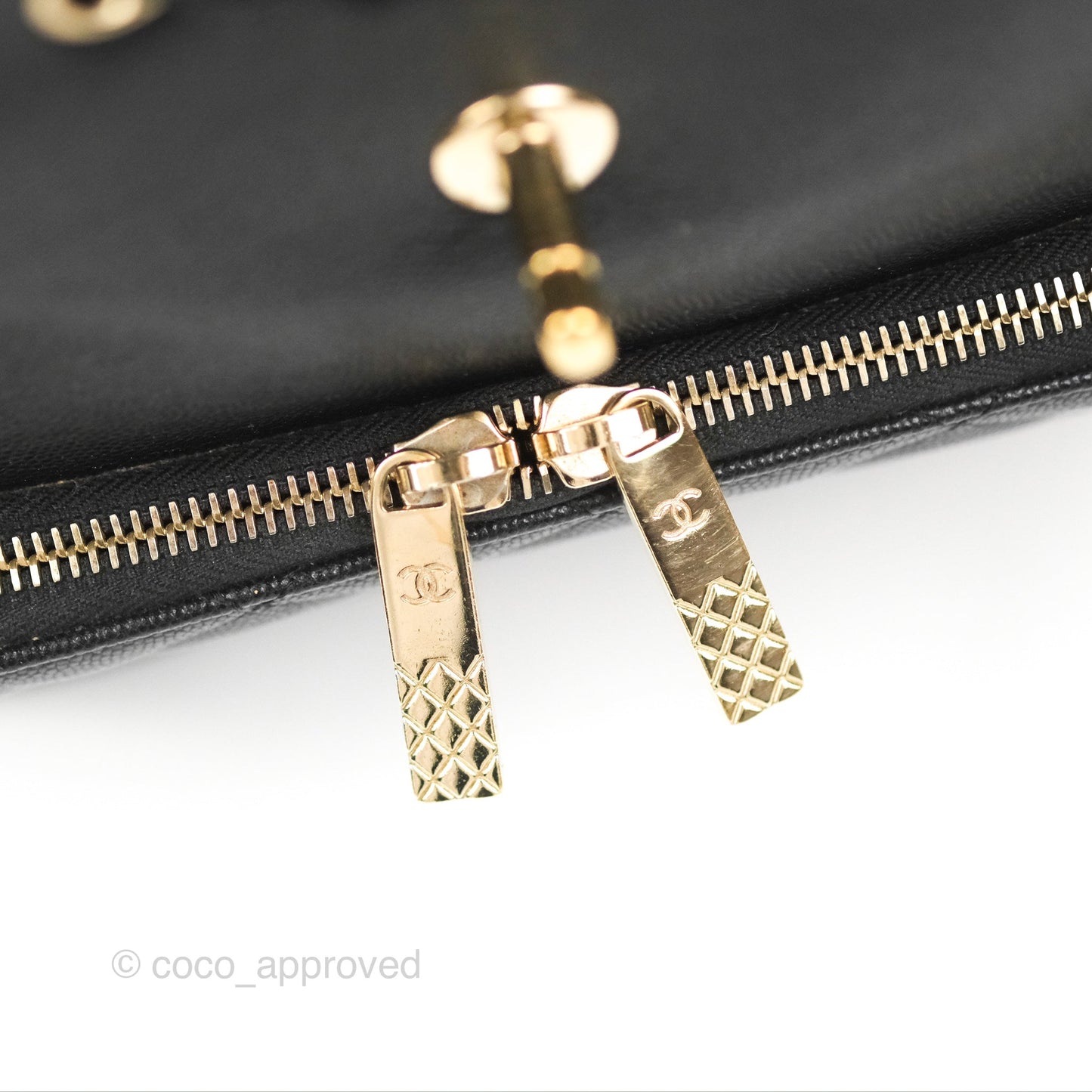 Chanel Quilted Business Affinity Backpack Black Caviar Gold Hardware