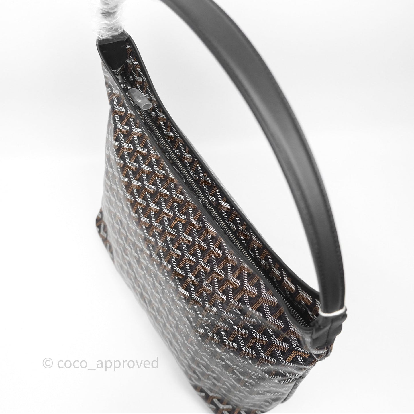 Goyard Bohème Hobo Bag Black Goyardine Canvas