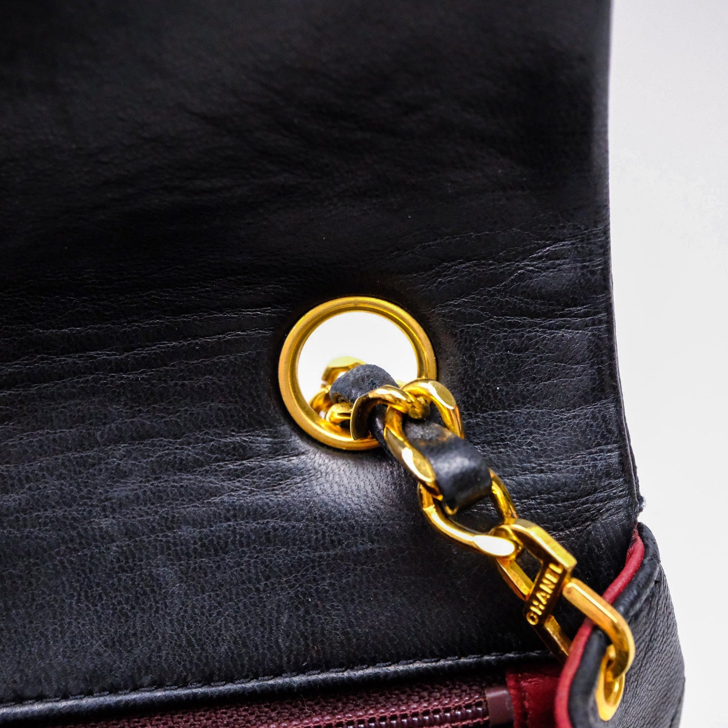 Chanel Vintage Square Flap Bag Black Lambskin 24K Gold Hardware