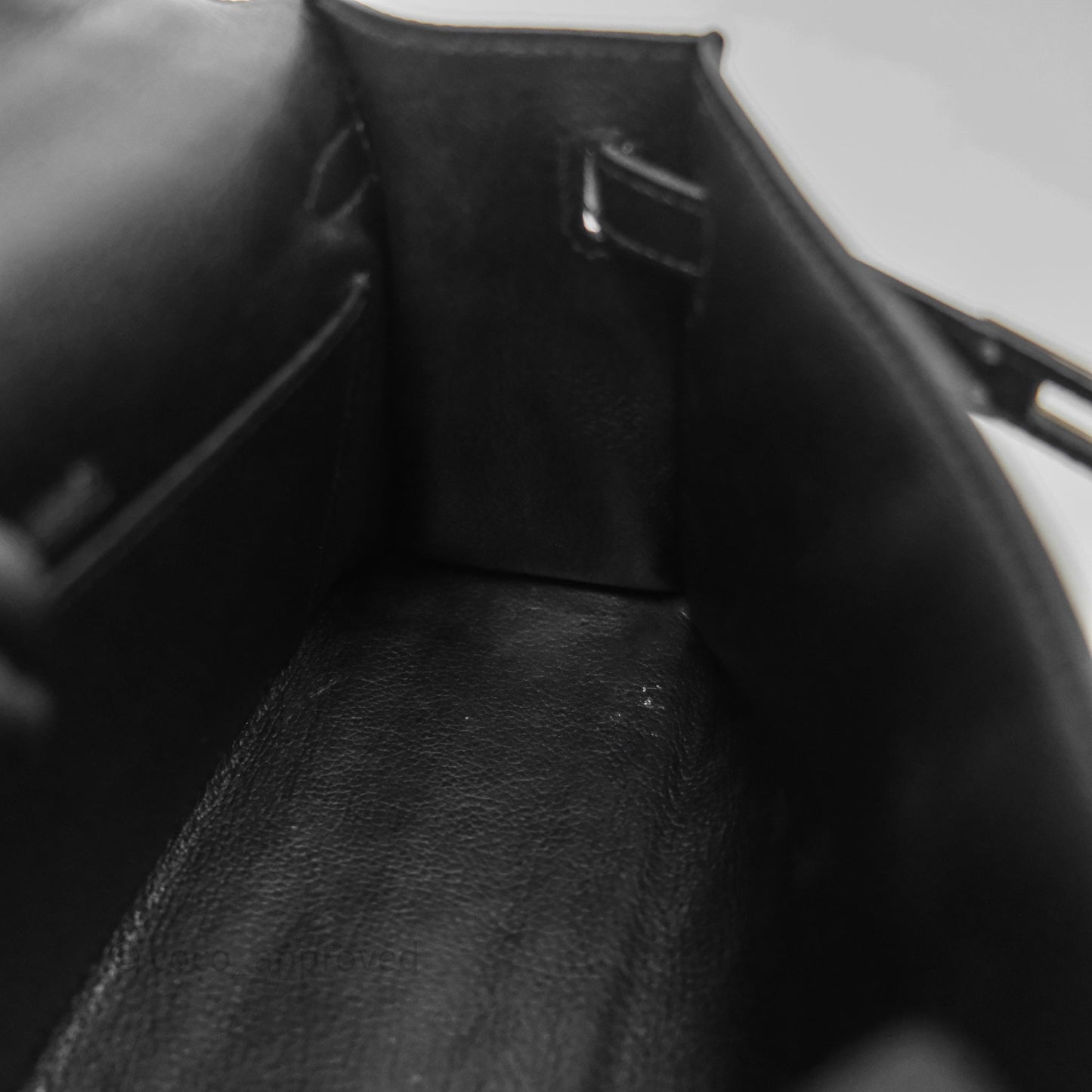 Hermès Kelly Pochette Clutch Black Swift Palladium Hardware