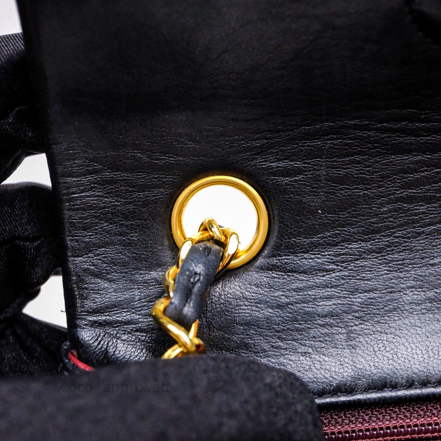 Chanel Vintage Square Flap Bag Black Lambskin 24K Gold Hardware