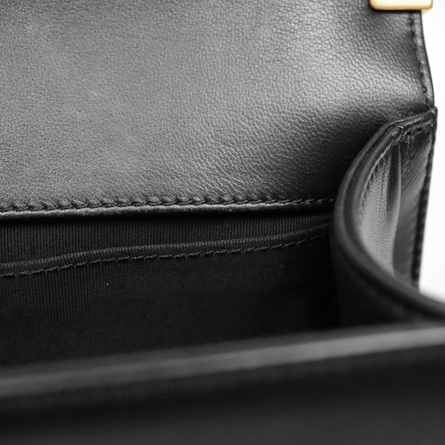Chanel Medium Boy Quilted Black Lambskin Aged Gold Hardware